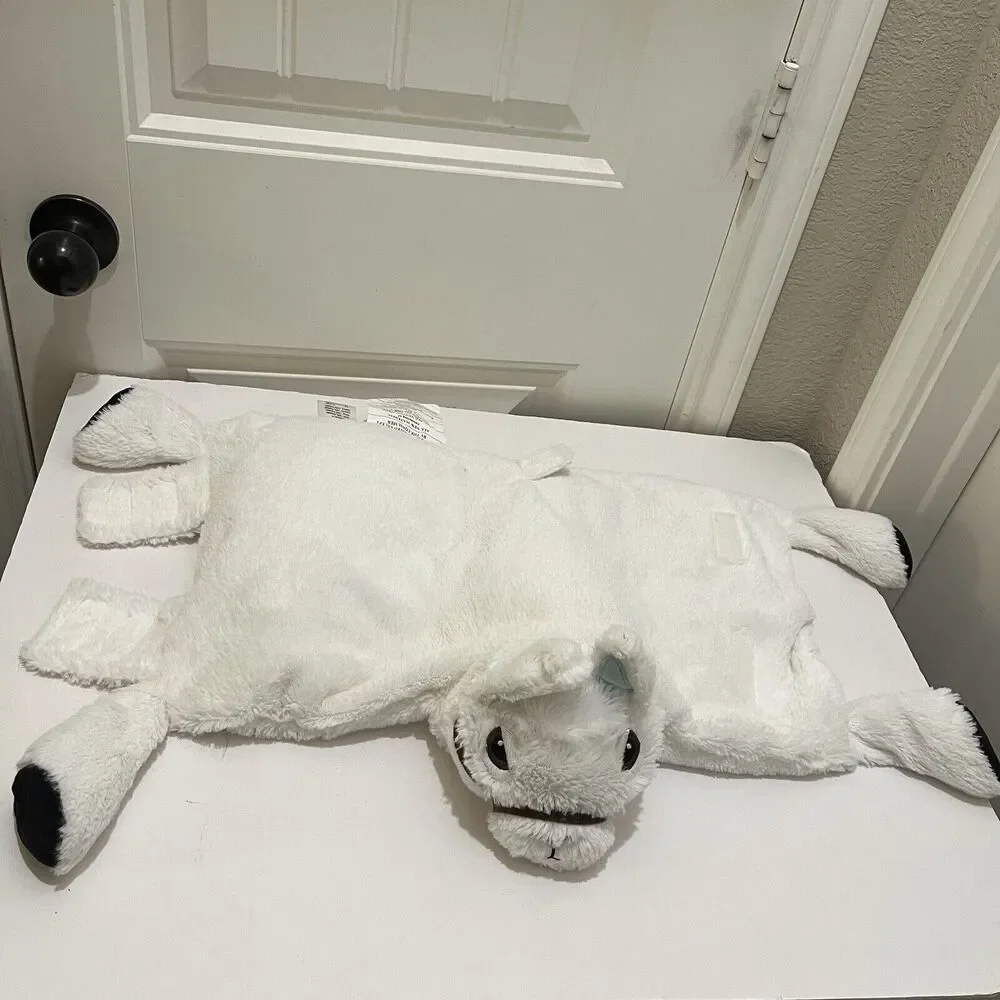 Piper Kids White Llama Plush Pillow Pet Foldable Cuddly Travel Friend 12